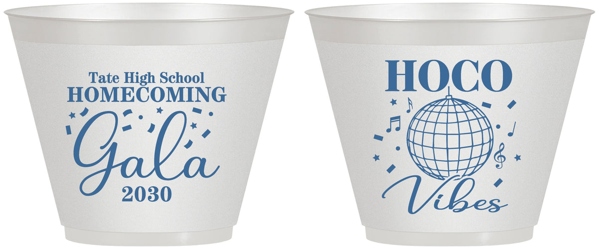Custom Homecoming 9 oz Wine Frosted Cups - Hoco Vibes | 330006