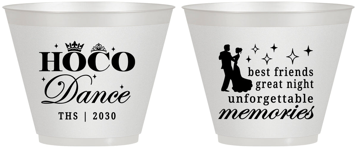 Custom Homecoming 9 oz Wine Frosted Cups - Hoco Dance | 330007