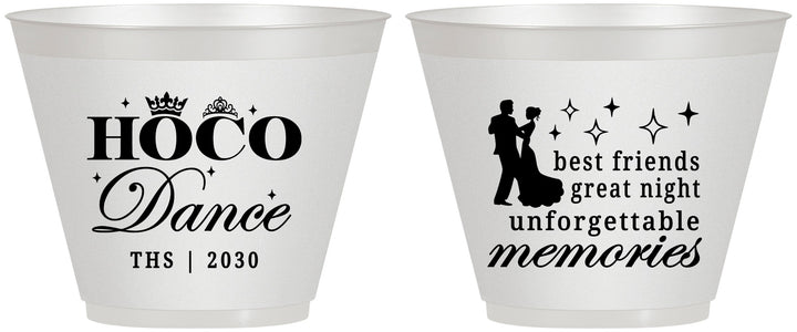 Custom Homecoming 9 oz Wine Frosted Cups - Hoco Dance | 330007