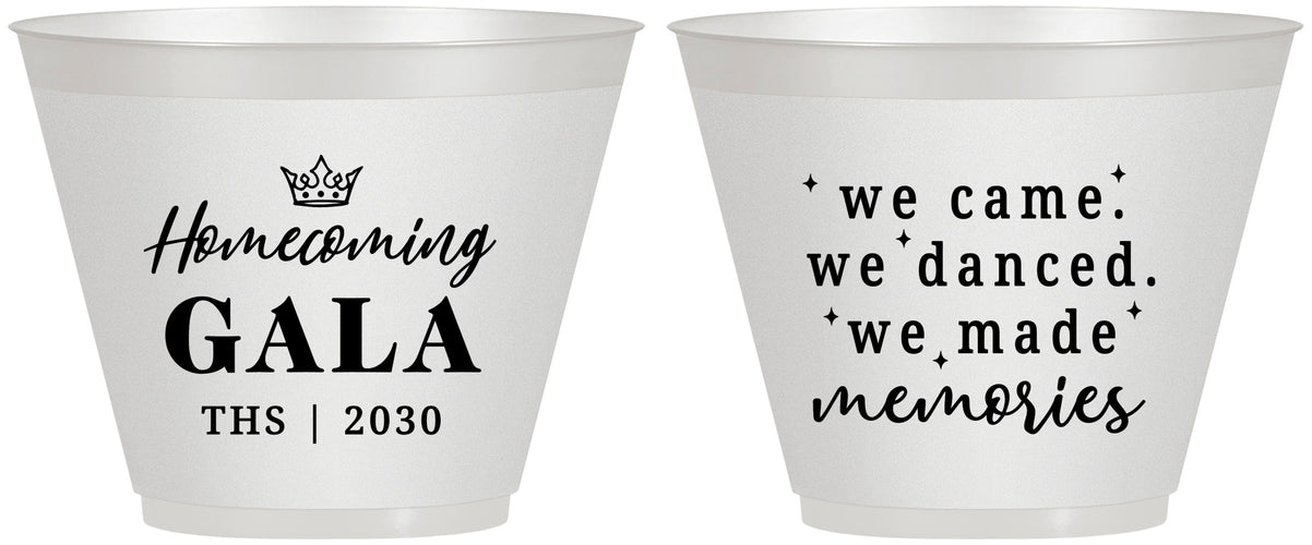 Custom Homecoming 9 oz Wine Frosted Cups - Danced Made Memories | 330008