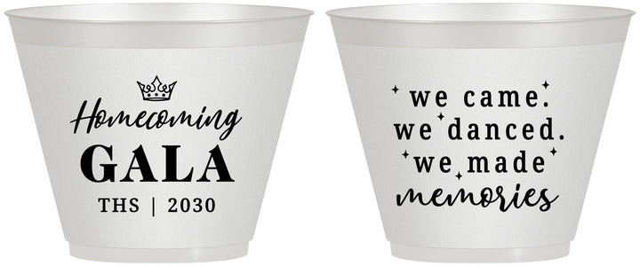 Custom Homecoming 9 oz Wine Frosted Cups - Danced Made Memories | 330008