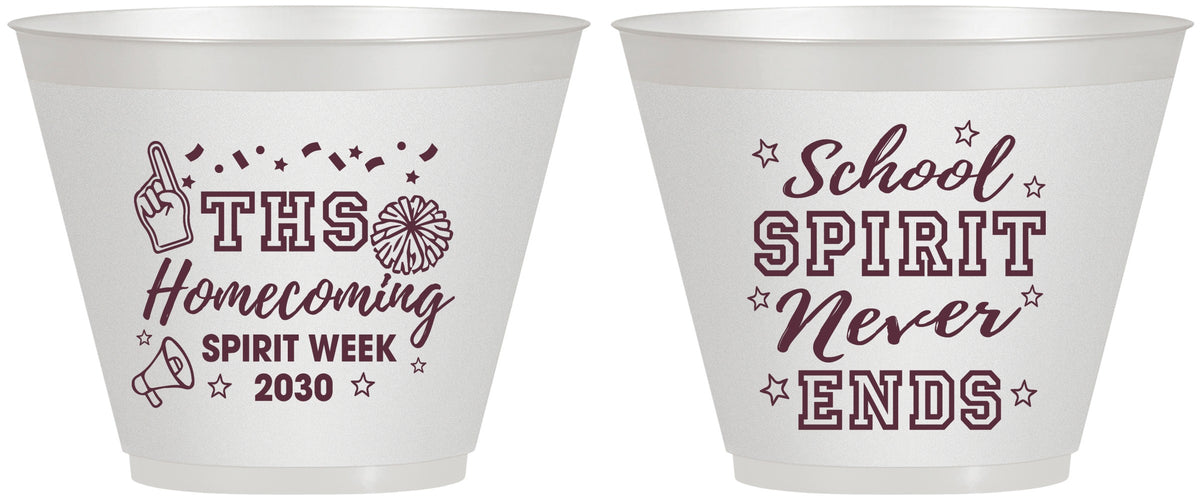 Custom Homecoming 9 oz Wine Frosted Cups - Spirit Week | 330011