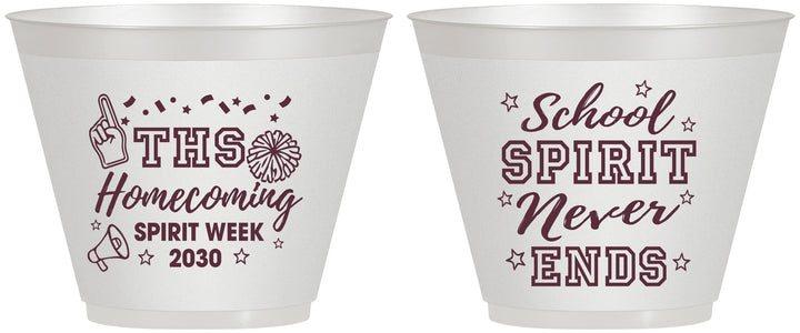 Custom Homecoming 9 oz Wine Frosted Cups - Spirit Week | 330011