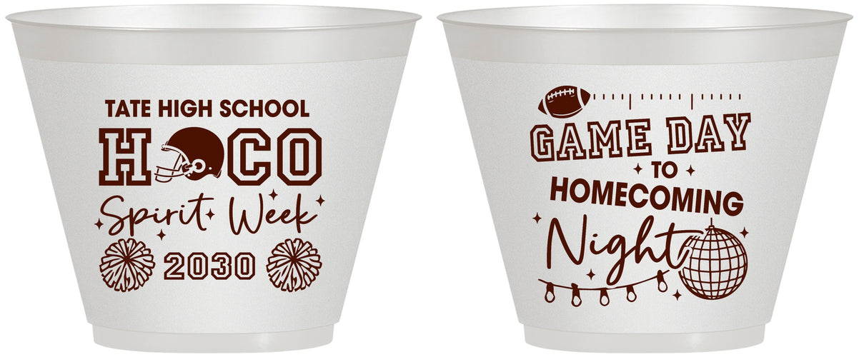 Custom Homecoming 9 oz Wine Frosted Cups - Spirit Week | 330013