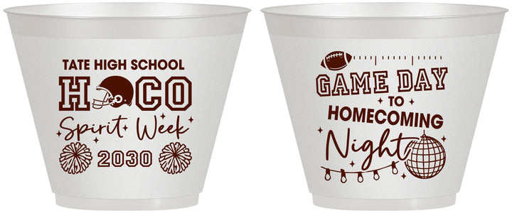 Custom Homecoming 9 oz Wine Frosted Cups - Spirit Week | 330013
