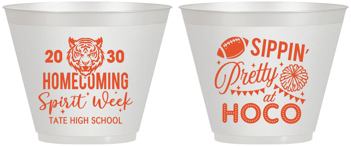 Custom Homecoming 9 oz Wine Frosted Cups - Hoco Spirit Week | 330014