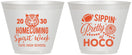Custom Homecoming 9 oz Wine Frosted Cups - Hoco Spirit Week | 330014