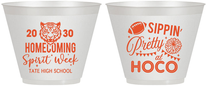 Custom Homecoming 9 oz Wine Frosted Cups - Hoco Spirit Week | 330014