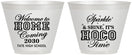 Custom Homecoming 9 oz Wine Frosted Cups - Sparkle Shine Hoco Time | 330017
