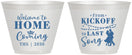 Custom Homecoming 9 oz Wine Frosted Cups - From Kickoff To Last Song | 330018