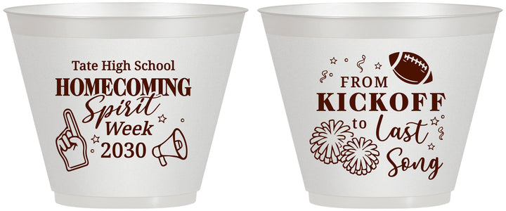Custom Homecoming 9 oz Wine Frosted Cups - Spirit Week | 330019