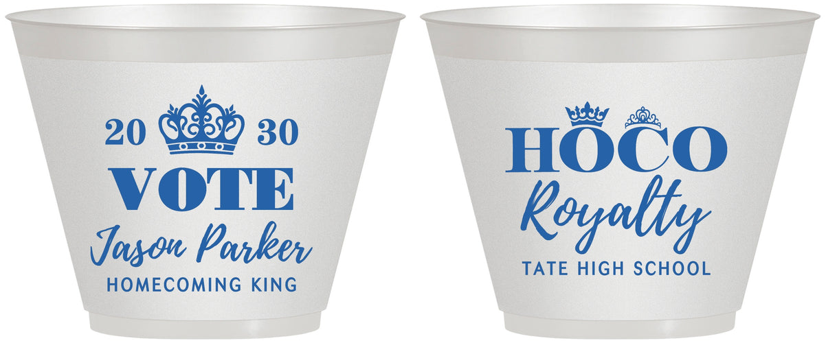 Custom Homecoming 9 oz Wine Frosted Cups - Hoco King Vote | 330021