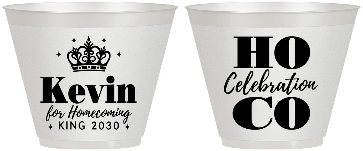 Custom Homecoming 9 oz Wine Frosted Cups - Hoco King Vote | 330023