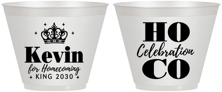 Custom Homecoming 9 oz Wine Frosted Cups - Hoco King Vote | 330023