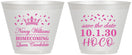 Custom Homecoming 9 oz Wine Frosted Cups - Hoco Queen Vote | 330024