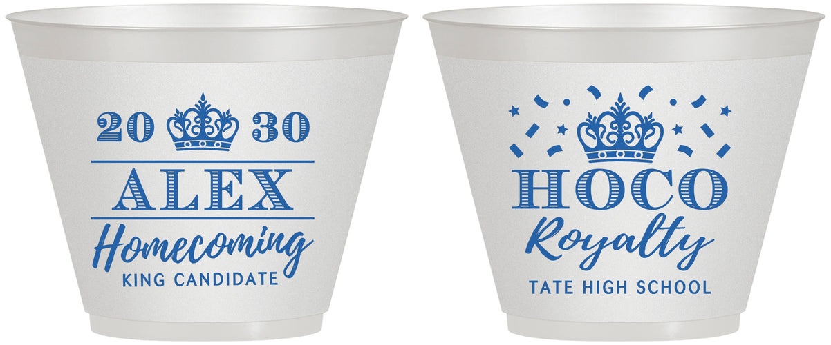 Custom Homecoming 9 oz Wine Frosted Cups - Hoco King Vote | 330025