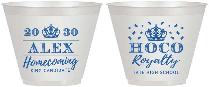 Custom Homecoming 9 oz Wine Frosted Cups - Hoco King Vote | 330025
