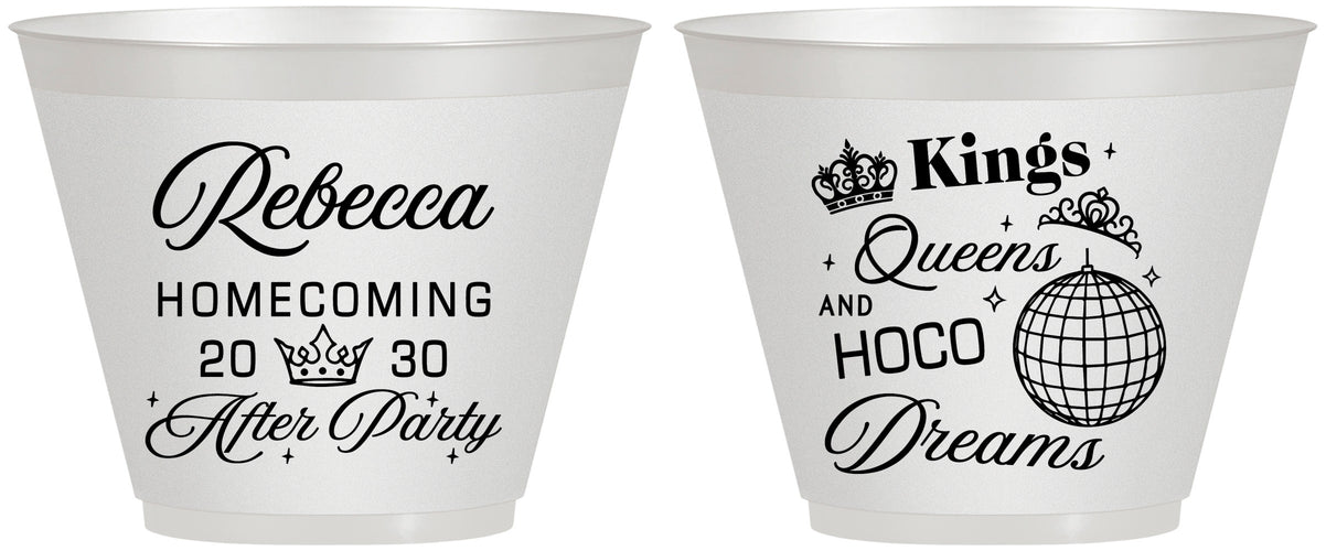 Custom Homecoming 9 oz Wine Frosted Cups - Hoco After Party | 330027
