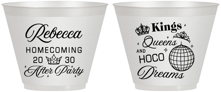 Custom Homecoming 9 oz Wine Frosted Cups - Hoco After Party | 330027