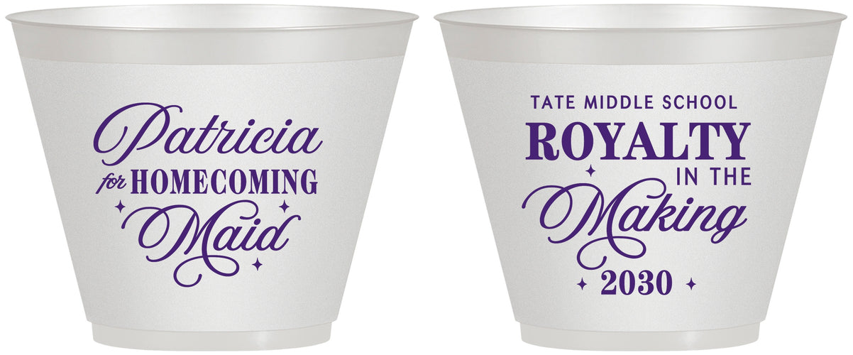 Custom Homecoming 9 oz Wine Frosted Cups - Hoco Maid Vote | 330028
