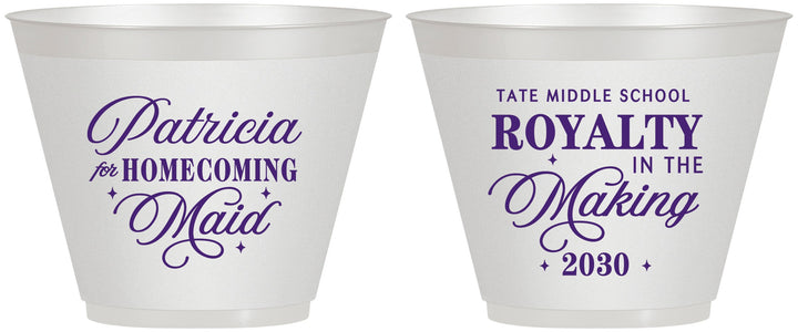 Custom Homecoming 9 oz Wine Frosted Cups - Hoco Maid Vote | 330028