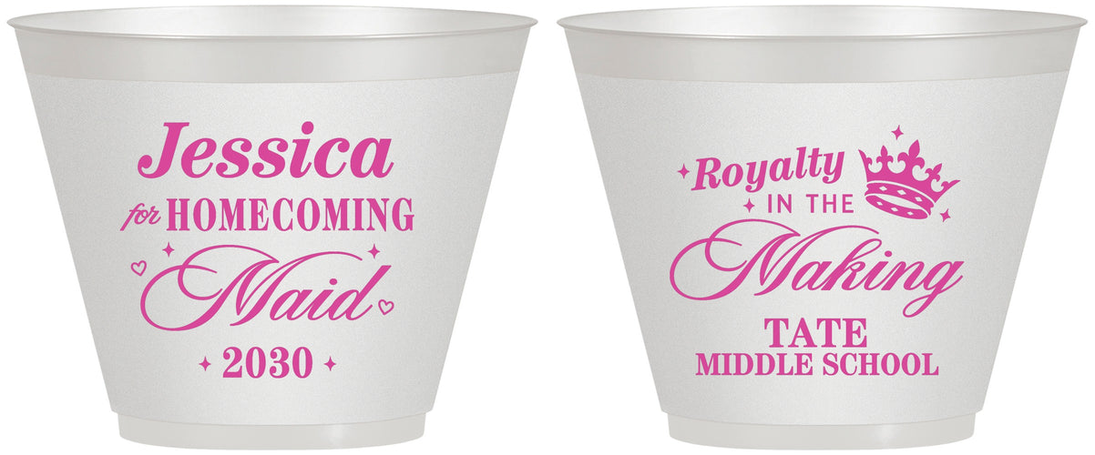 Custom Homecoming 9 oz Wine Frosted Cups - Hoco Maid Vote | 330029
