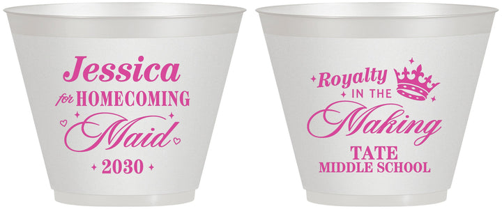 Custom Homecoming 9 oz Wine Frosted Cups - Hoco Maid Vote | 330029