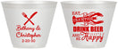 Custom Wedding 9 oz Wine Frosted Cups - Crawfish Boil | 332
