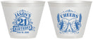Custom 21st Birthday 9 oz Wine Frosted Cups - Cheers | 340001