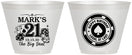 Custom 21st Birthday 9 oz Wine Frosted Cups - Legal At Last Vegas | 340004