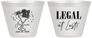 Custom 21st Birthday 9 oz Wine Frosted Cups - Legal At Last | 340005