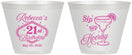 Custom 21st Birthday 9 oz Wine Frosted Cups - Sip Sip Hooray Vegas | 340006