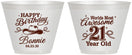 Custom 21st Birthday 9 oz Wine Frosted Cups - Cowgirl | 340013