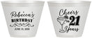 Custom 21st Birthday 9 oz Wine Frosted Cups - Cheers To Twenty One Years | 340019