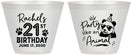Custom 21st Birthday 9 oz Wine Frosted Cups - Party Like An Animal Panda | 340021