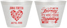 Custom Wedding 9 oz Wine Frosted Cups - Journey Traveling With | 354