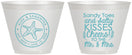Custom Wedding 9 oz Wine Frosted Cups - Sandy Feet Salty Kisses | 355