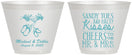Custom Wedding 9 oz Wine Frosted Cups - Sandy Feet Salty Kisses | 357