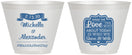 Custom Wedding 9 oz Wine Frosted Cups - Love Story | 359