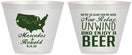 Custom Wedding 9 oz Wine Frosted Cups - Relax Unwind Enjoy Beer | 360