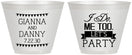 Custom Wedding 9 oz Wine Frosted Cups - I Do Me Too | 363
