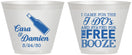 Custom Wedding 9 oz Wine Frosted Cups - I Do Free Booze | 371