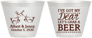 Custom Wedding 9 oz Wine Frosted Cups - Dear Beer | 372