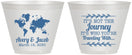 Custom Wedding 9 oz Wine Frosted Cups - Journey Traveling With | 374
