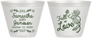 Custom Wedding 9 oz Wine Frosted Cups - Fall In Love | 377