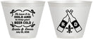 Custom Wedding 9 oz Wine Frosted Cups - Fleur De Lis | 378