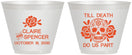 Custom Wedding 9 oz Wine Frosted Cups - Till Death Do Us Part | 380