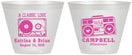 Custom Wedding 9 oz Wine Frosted Cups - Class Love Cassette Tape | 389