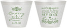 Custom Wedding 9 oz Wine Frosted Cups - Found My Soul | 390