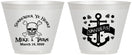 Custom Wedding 9 oz Wine Frosted Cups - Anchor Nautical | 391
